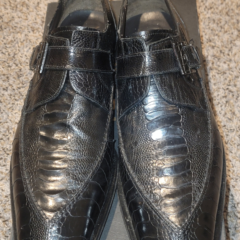 Men's Black Leather Dress Shoes